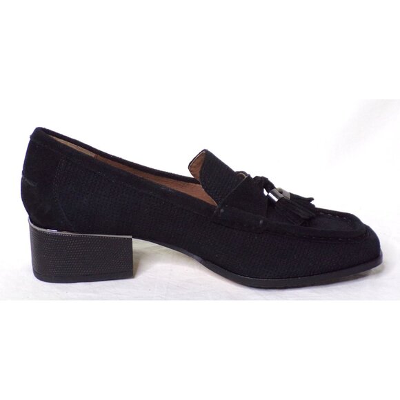🆕 DONALD PLINER Arroyo Tassel Suede Loafer Shoes 8 Black - Picture 12 of 16